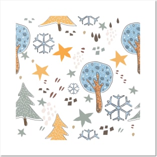 Winter Pattern Posters and Art